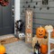 45-Inch Interchangeable Welcome Sign for Front Porch – Large Wooden Standing/Hanging Sign with 12 Replaceable Holiday Icons for 4th of July, Fall, Halloween, and Seasonal Yard Decorations